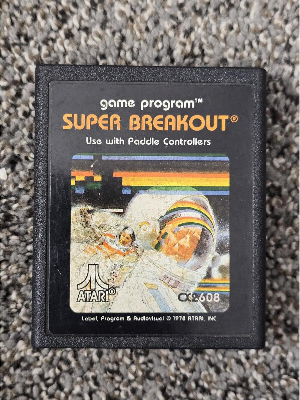 Atari Super Breakout Game Program Cartridge CX2608